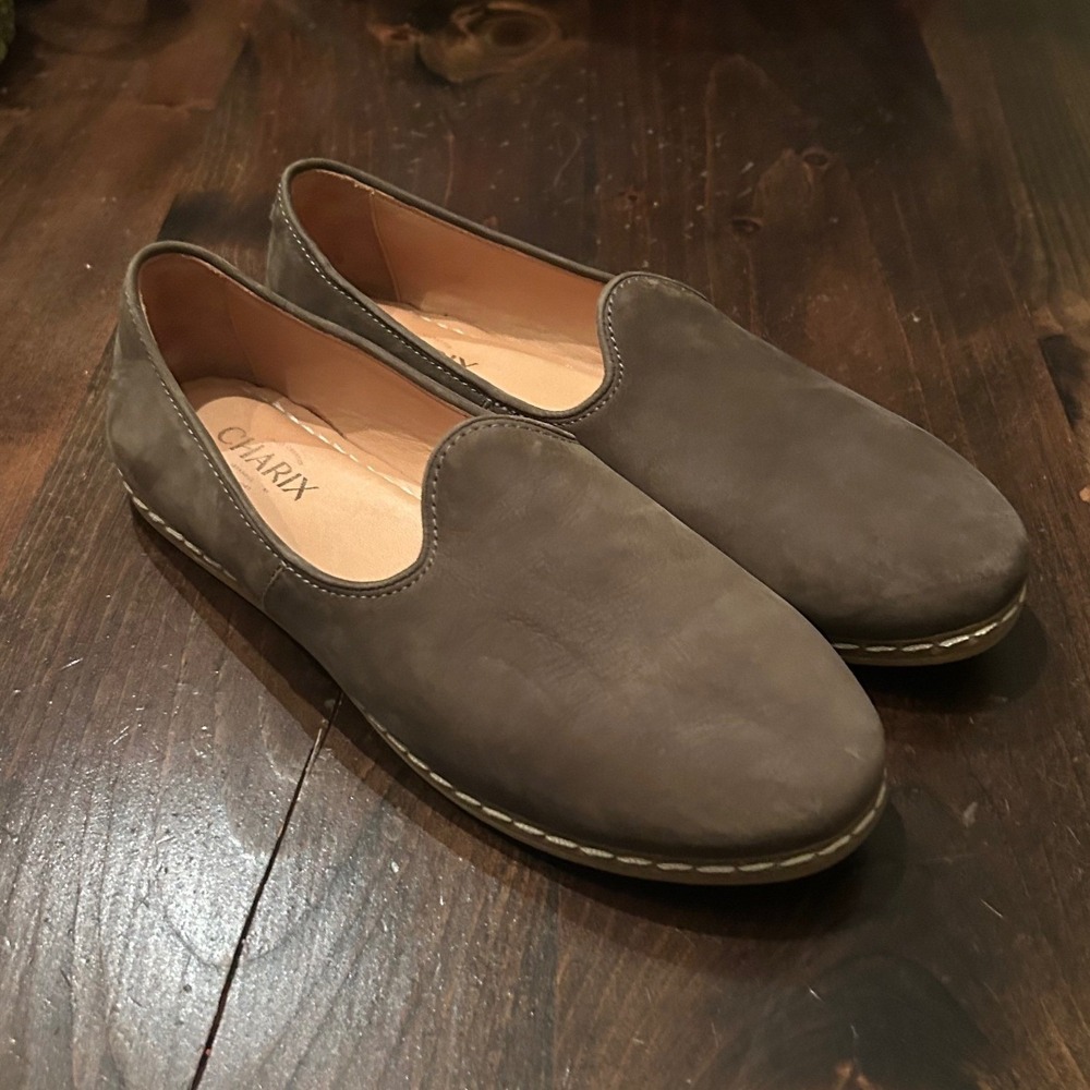 Charix Leather Loafers Mens 43 Handcrafted Artisan Slip On Shoes Minimalist